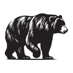 Moon Bear Mystique: A Powerful Collection of Asiatic Black Bear Vector Silhouettes Highlighting the Strength, Grace, and Iconic Crescent Mark of This Enigmatic Forest Dweller