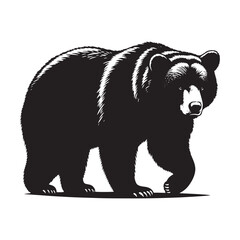 Obraz premium Moon Bear Mystique: A Powerful Collection of Asiatic Black Bear Vector Silhouettes Highlighting the Strength, Grace, and Iconic Crescent Mark of This Enigmatic Forest Dweller