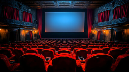Vintage movie theater interior