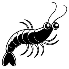 vector illustration of a shrimp