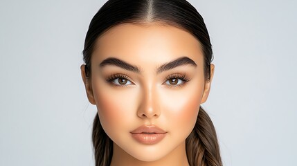 Naklejka premium Woman, Makeup, Beauty