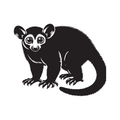 Mystery of Madagascar: A Fascinating Collection of Aye-Aye Vector Silhouettes Showcasing the Unique Form, Elusive Nature, and Nocturnal Charm of This Enigmatic Primate Species