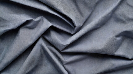 Obraz premium Closeup View Of Wrinkled Grey And Dark Gray Fabric With Abstract Pattern