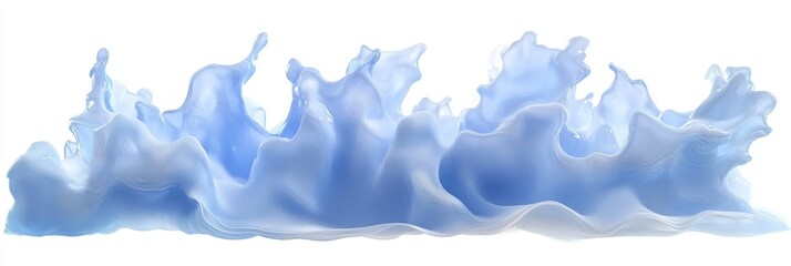 Watercolor Stunning Blue Liquid Splash - Abstract blue liquid splash, dynamic flow, vibrant color, serene movement, tranquil energy. Symbolizing fluidity, purity, serenity, freshness, and movement
