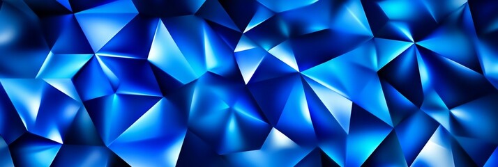 Fototapeta premium Abstract Blue Geometric Pattern - Stunning abstract background featuring a vibrant blue geometric pattern of triangles. Perfect for modern designs