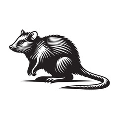 Scurry of the Outback: A Unique Collection of Bandicoot Vector Silhouettes Celebrating the Quirky Charm, Swift Movements, and Distinctive Shape of This Elusive Marsupial Species