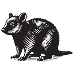 Scurry of the Outback: A Unique Collection of Bandicoot Vector Silhouettes Celebrating the Quirky Charm, Swift Movements, and Distinctive Shape of This Elusive Marsupial Species