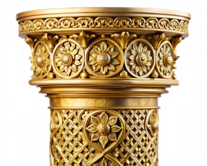 Ornate Golden Pillar Architectural Detail