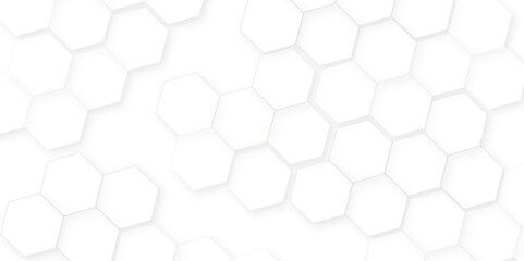 White Hexagonal Background. Luxury White Pattern. 3D Futuristic abstract honeycomb mosaic white background. geometric mesh cell texture