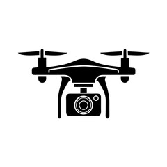 creative details Drone with camera icon Vector Illustration