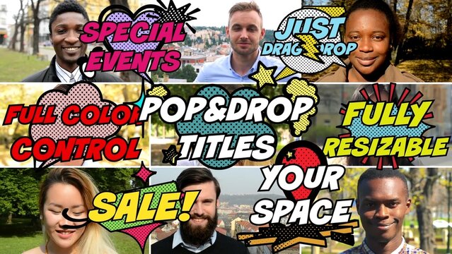 Pop & Drop Comic Style Titles