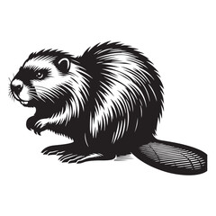 Architects of the Wild: A Remarkable Collection of Beaver Vector Silhouettes Showcasing the Industrious Spirit, Unique Form, and Nature-Building Instincts of This Iconic Woodland Engineer
