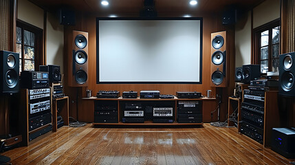 Home theater audio visual room