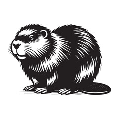 Architects of the Wild: A Remarkable Collection of Beaver Vector Silhouettes Showcasing the Industrious Spirit, Unique Form, and Nature-Building Instincts of This Iconic Woodland Engineer
