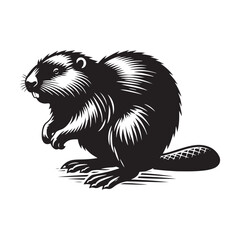Architects of the Wild: A Remarkable Collection of Beaver Vector Silhouettes Showcasing the Industrious Spirit, Unique Form, and Nature-Building Instincts of This Iconic Woodland Engineer