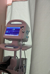IV and medical equipment and monitor,