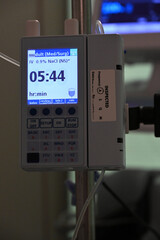 IV and medical equipment and monitor,