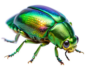Fototapeta premium Green Jewel Beetle Reframed for Nature Texture Study