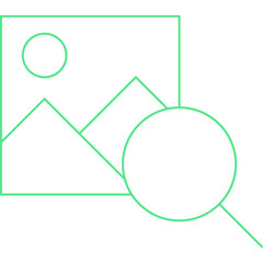 Image Search icon single vector illustration