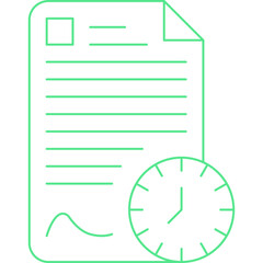 Longterm Contract icon single vector illustration