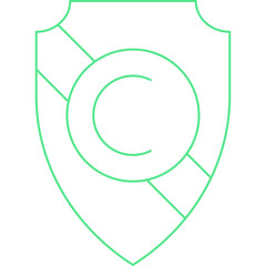 Authorship icon single vector illustration