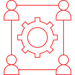 Team Support icon single vector illustration