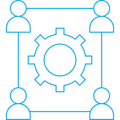 Team Support icon single vector illustration
