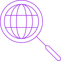 Global Search icon single vector illustration