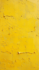 Obraz premium Peeling Yellow Paint on Wall, Close-up of Texture