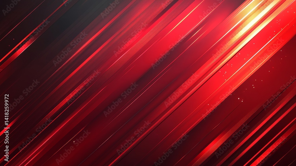 Aufkleber abstract red diagonal geometric shape background with shiny lines. modern rounded lines design eleme