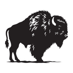 Thunder on the Plains: A Bold Collection of Bison Vector Silhouettes Capturing the Strength, Spirit, and Iconic Presence of This Majestic North American Grassland Giant