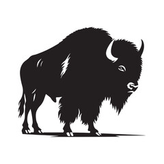 Thunder on the Plains: A Bold Collection of Bison Vector Silhouettes Capturing the Strength, Spirit, and Iconic Presence of This Majestic North American Grassland Giant