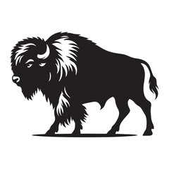 Thunder on the Plains: A Bold Collection of Bison Vector Silhouettes Capturing the Strength, Spirit, and Iconic Presence of This Majestic North American Grassland Giant