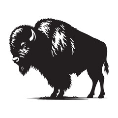 Thunder on the Plains: A Bold Collection of Bison Vector Silhouettes Capturing the Strength, Spirit, and Iconic Presence of This Majestic North American Grassland Giant