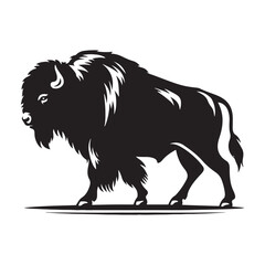 Thunder on the Plains: A Bold Collection of Bison Vector Silhouettes Capturing the Strength, Spirit, and Iconic Presence of This Majestic North American Grassland Giant