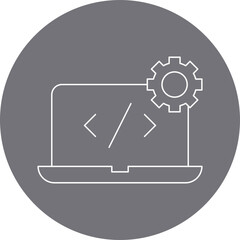 Custom Coding icon single vector illustration