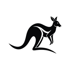 Fototapeta premium kangaroo vector silhouette