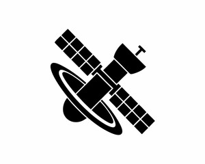 creative details Satellite in orbit icon Vector Illustration 