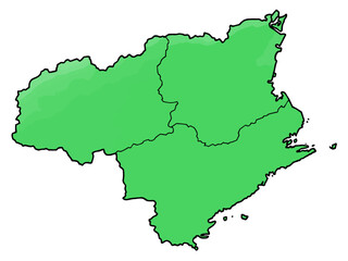 少しゆるい徳島県地図 地域分け 四国 西日本