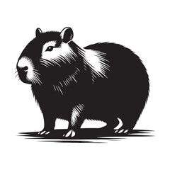 Gentle Giants of the Wetlands: A Charming Collection of Capybara Vector Silhouettes Celebrating the Calm Nature, Social Spirit, and Unique Shape of the World's Largest Rodent