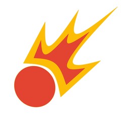 vector illustration of a fiery star