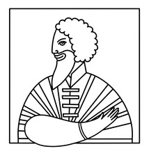 Line Drawing Portrait of Ivan Kalita