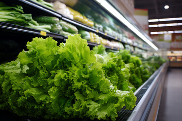 Lettuce at a grocery store
