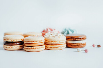 Fototapeta premium Assortment of Colorful and Delicious Macarons