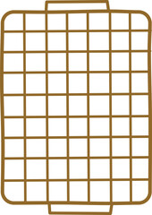 Hand drawn Grid Oven Baking Tools Equipment