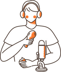 Youtuber Making ASMR Sound with Crispy Chicken Food