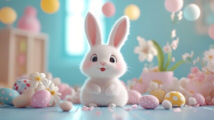 Fototapeta premium Soft pastel Easter vibe