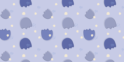 scatter seamless pattern with cute elephant footprints. repeat background for wrapping, textile, wallpaper and other.