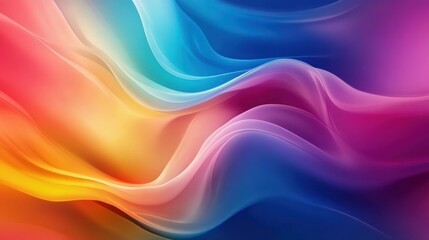 Obraz premium Abstract colorful waves background with smooth gradients and vibrant motion.