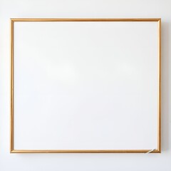 Obraz premium Empty white canvas in a golden frame for mockup presentation